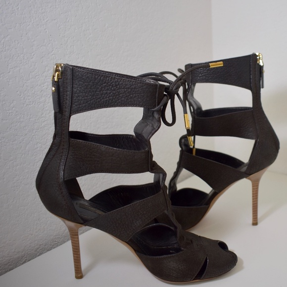 LOUIS VUITTON | Leather | heels |  back ZIPPER - Picture 6 of 10